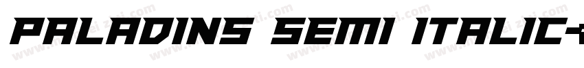 Paladins Semi Italic字体转换